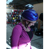 Sonja had een mooi bij haar truitje kleurende helm gevonden